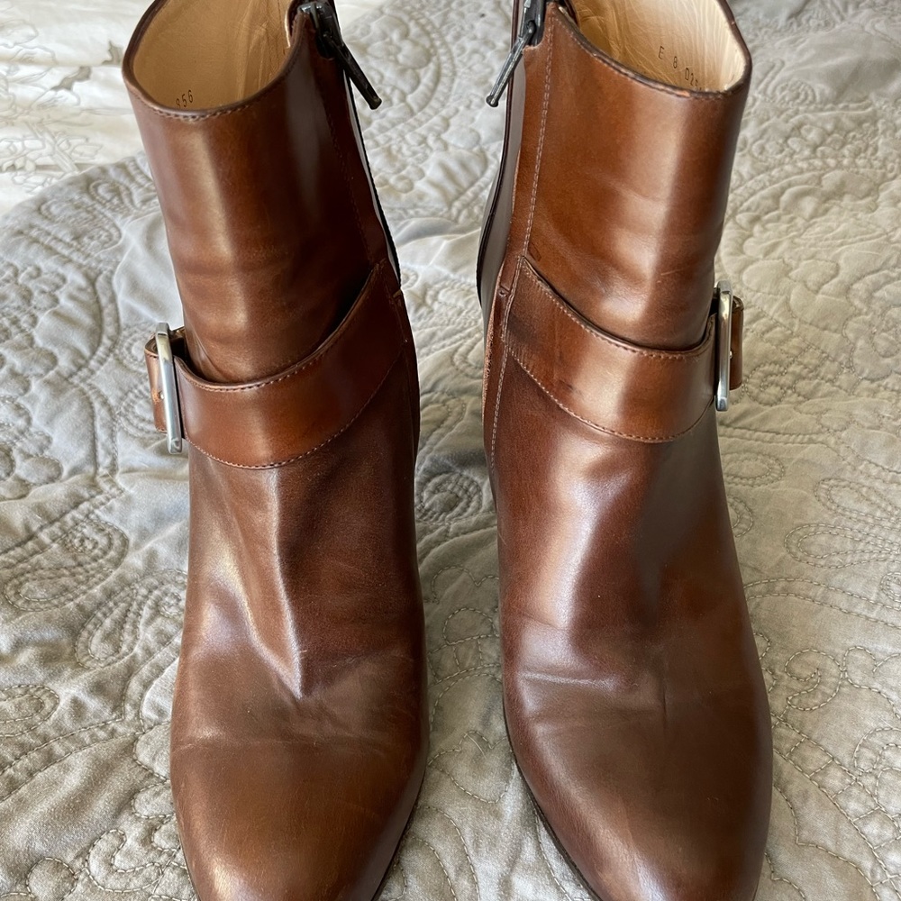 Cole Haan Leather Buckle Bootie